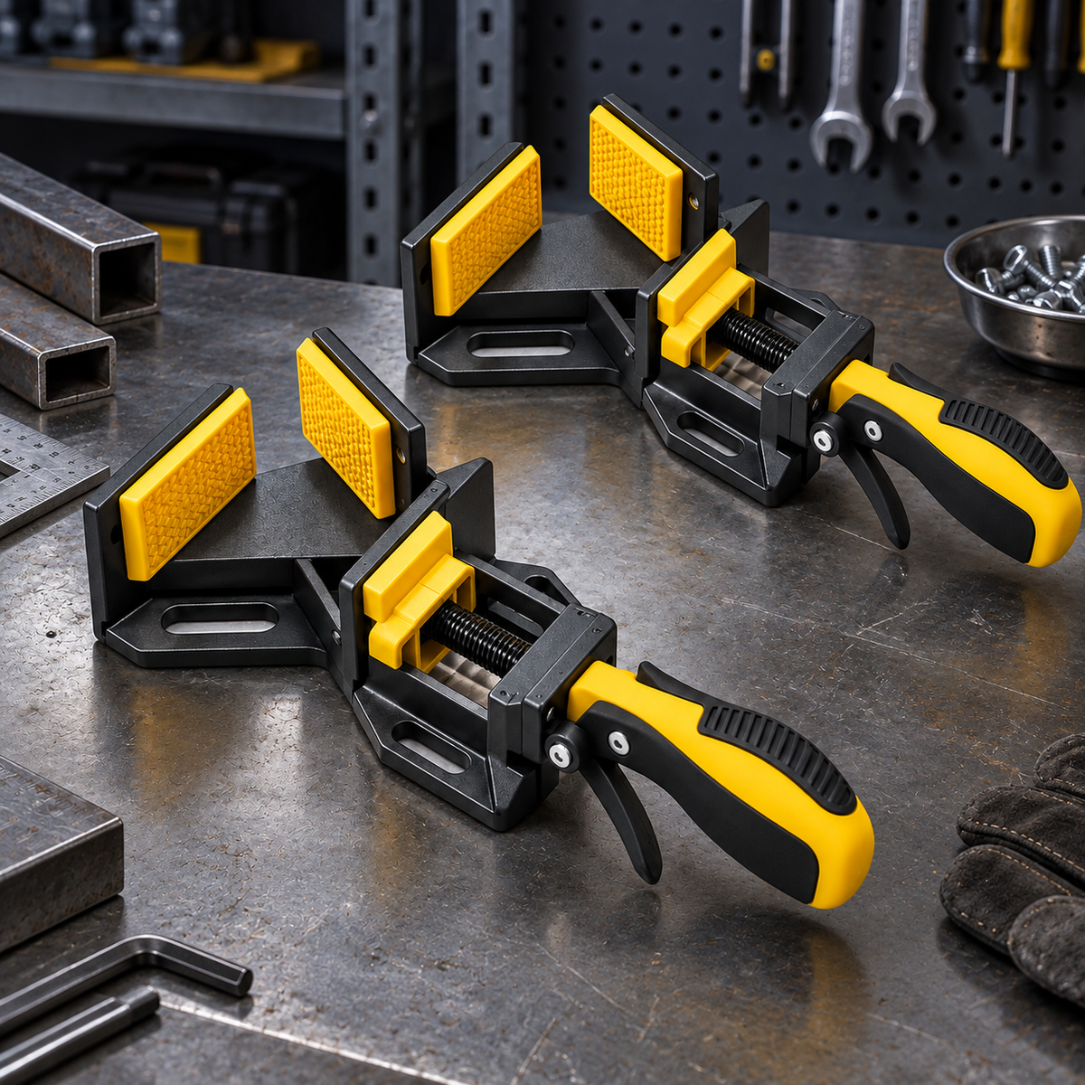 90° Corner Clamp Set – Hold Perfect Right Angles for Faster, Cleaner DIY Builds