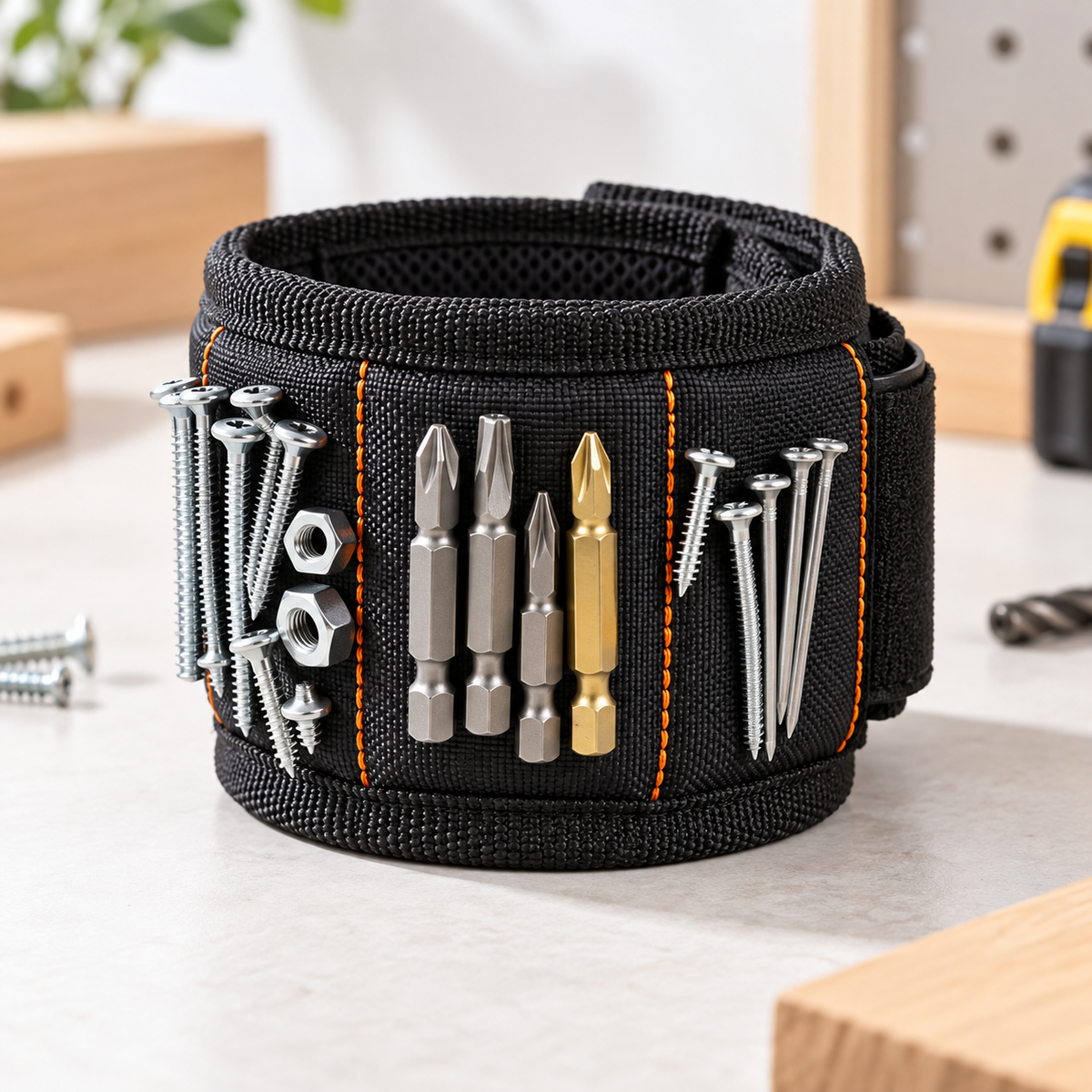 Magnetic Tool Wristband – Keep Screws, Nails & Bits Right at Your Fingertips