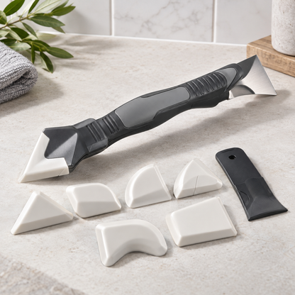 All-in-One Caulk & Grout Finishing Tool Kit – Smooth, Scrape & Seal Like a Pro
