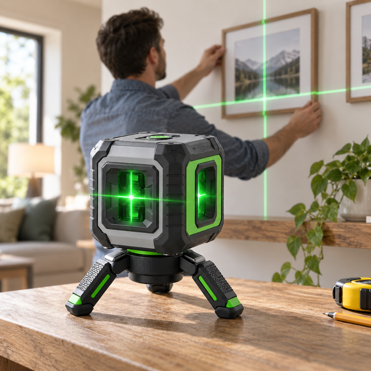 Precision 360° Green Laser Level – Fast, Accurate Alignment for Every DIY Project