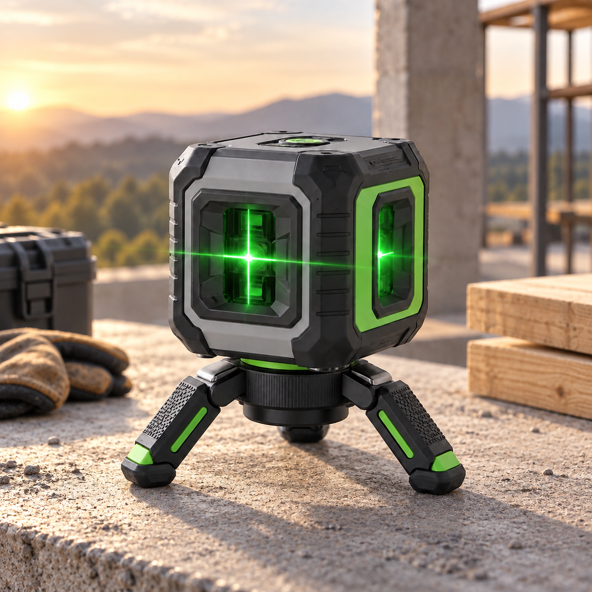 Precision 360° Green Laser Level – Fast, Accurate Alignment for Every DIY Project