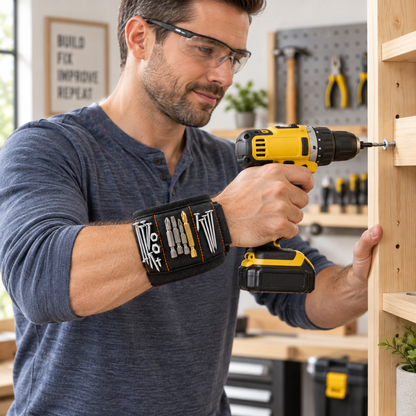 Magnetic Tool Wristband – Keep Screws, Nails & Bits Right at Your Fingertips