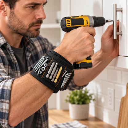 Magnetic Tool Wristband – Keep Screws, Nails & Bits Right at Your Fingertips