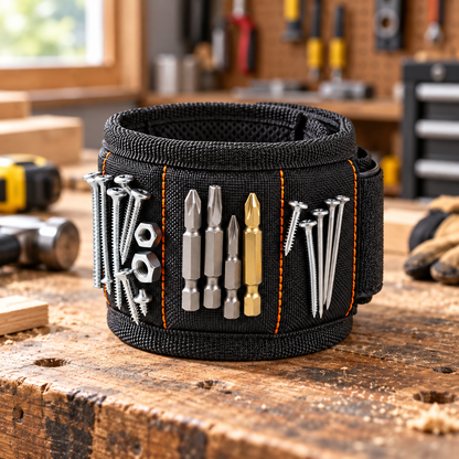 Magnetic Tool Wristband – Keep Screws, Nails & Bits Right at Your Fingertips