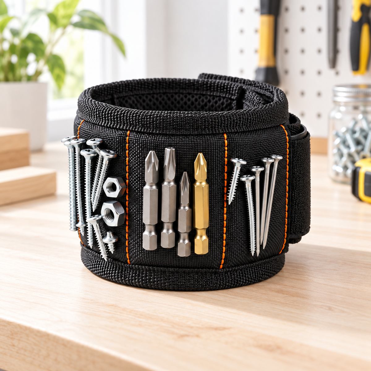 Magnetic Tool Wristband – Keep Screws, Nails & Bits Right at Your Fingertips