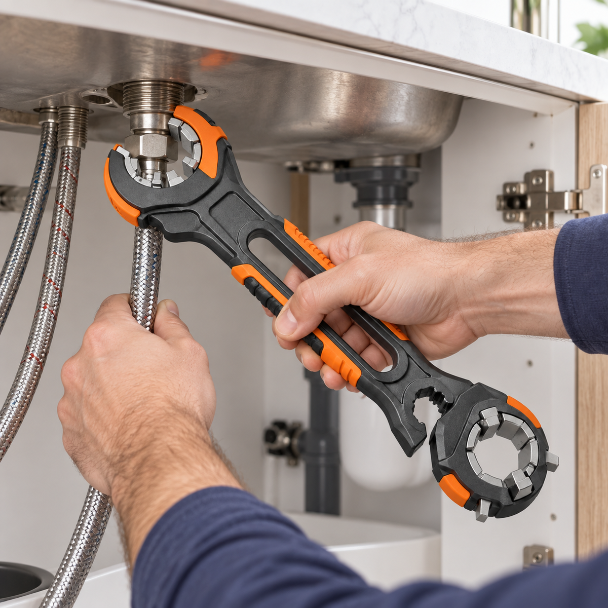 Universal Multi-Size Pipe Wrench – One Tool for Fast, Easy Plumbing Repairs