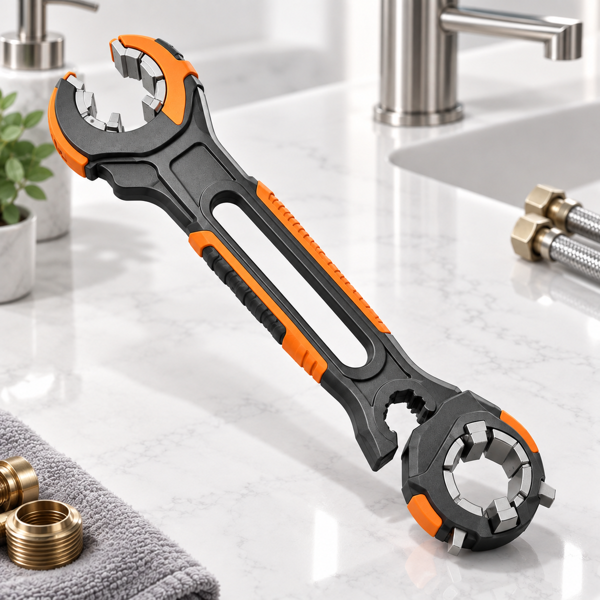 Universal Multi-Size Pipe Wrench – One Tool for Fast, Easy Plumbing Repairs