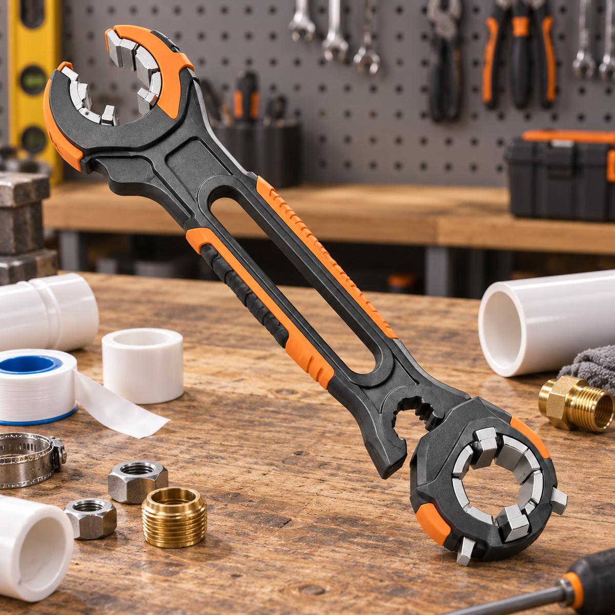 Universal Multi-Size Pipe Wrench – One Tool for Fast, Easy Plumbing Repairs