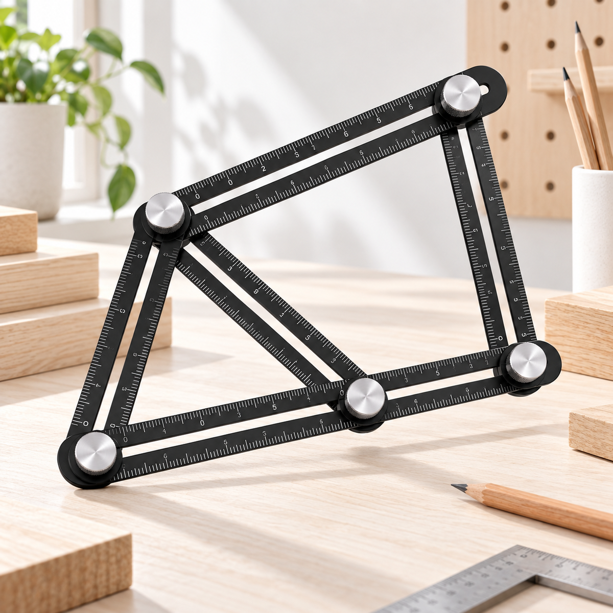 Adjustable Multi-Angle Measuring Template – Copy Complex Shapes & Corners in Seconds