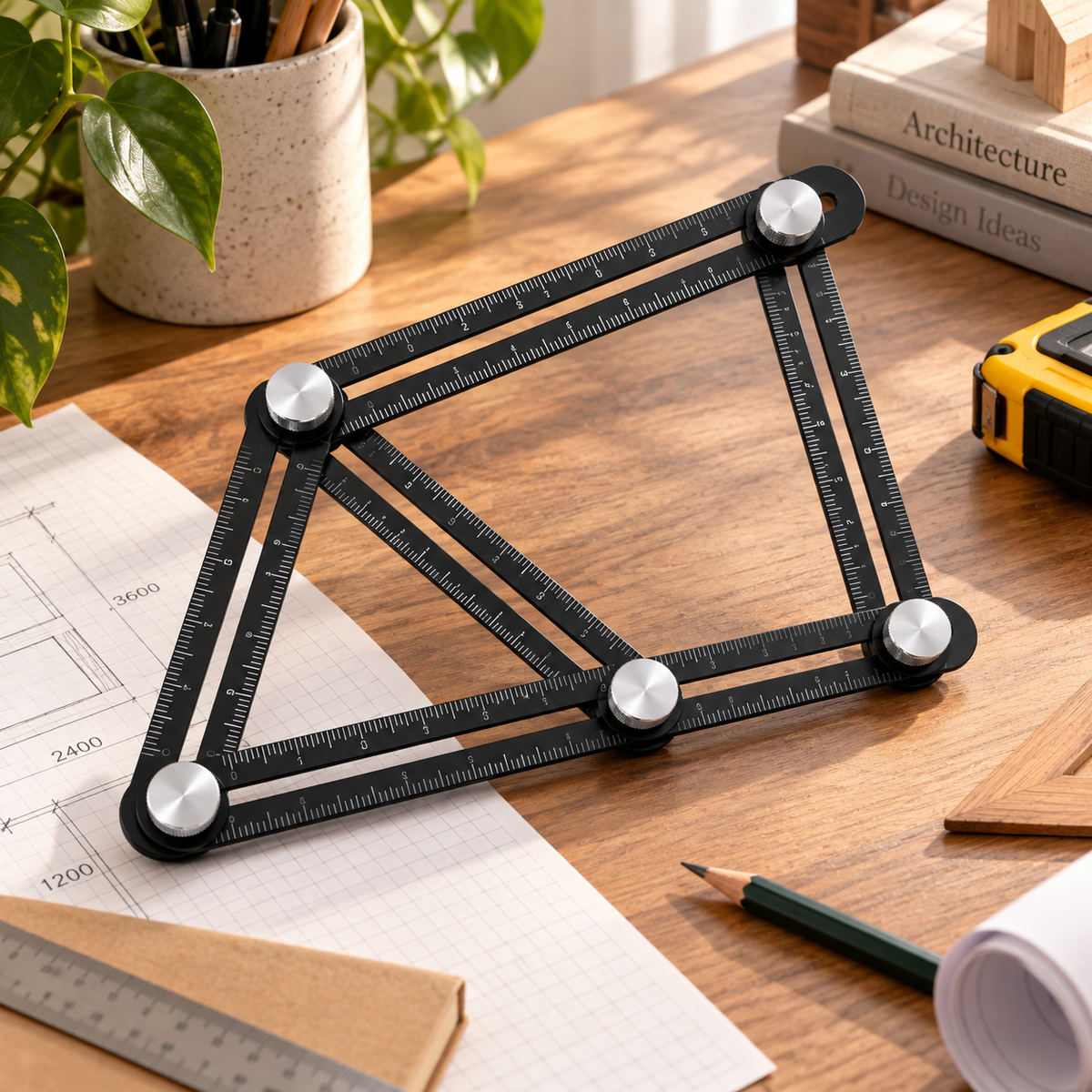 Adjustable Multi-Angle Measuring Template – Copy Complex Shapes & Corners in Seconds