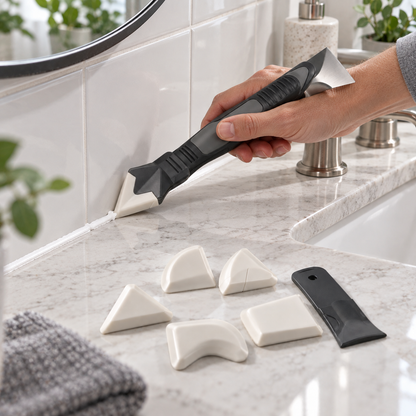 All-in-One Caulk & Grout Finishing Tool Kit – Smooth, Scrape & Seal Like a Pro