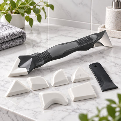 All-in-One Caulk & Grout Finishing Tool Kit – Smooth, Scrape & Seal Like a Pro