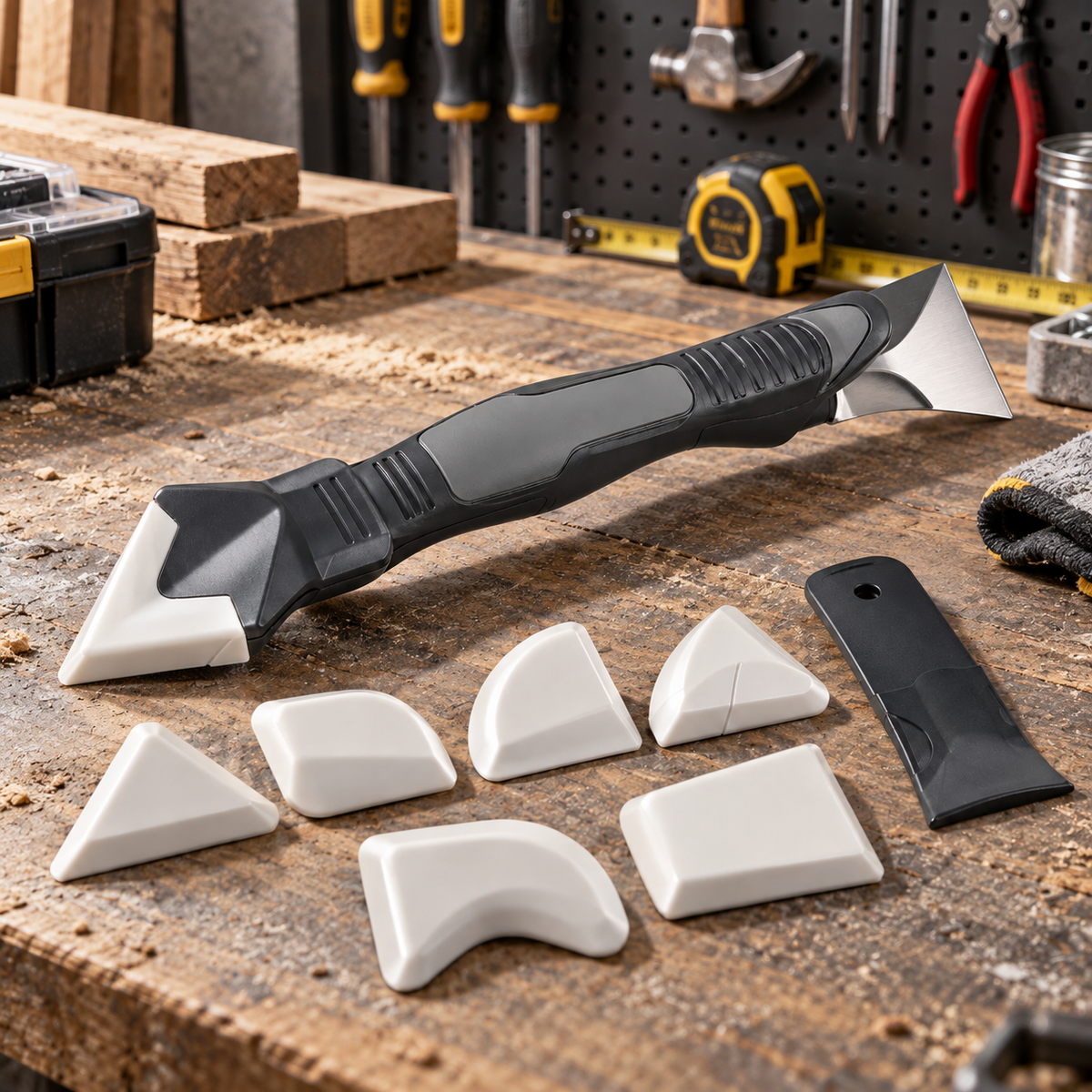 All-in-One Caulk & Grout Finishing Tool Kit – Smooth, Scrape & Seal Like a Pro