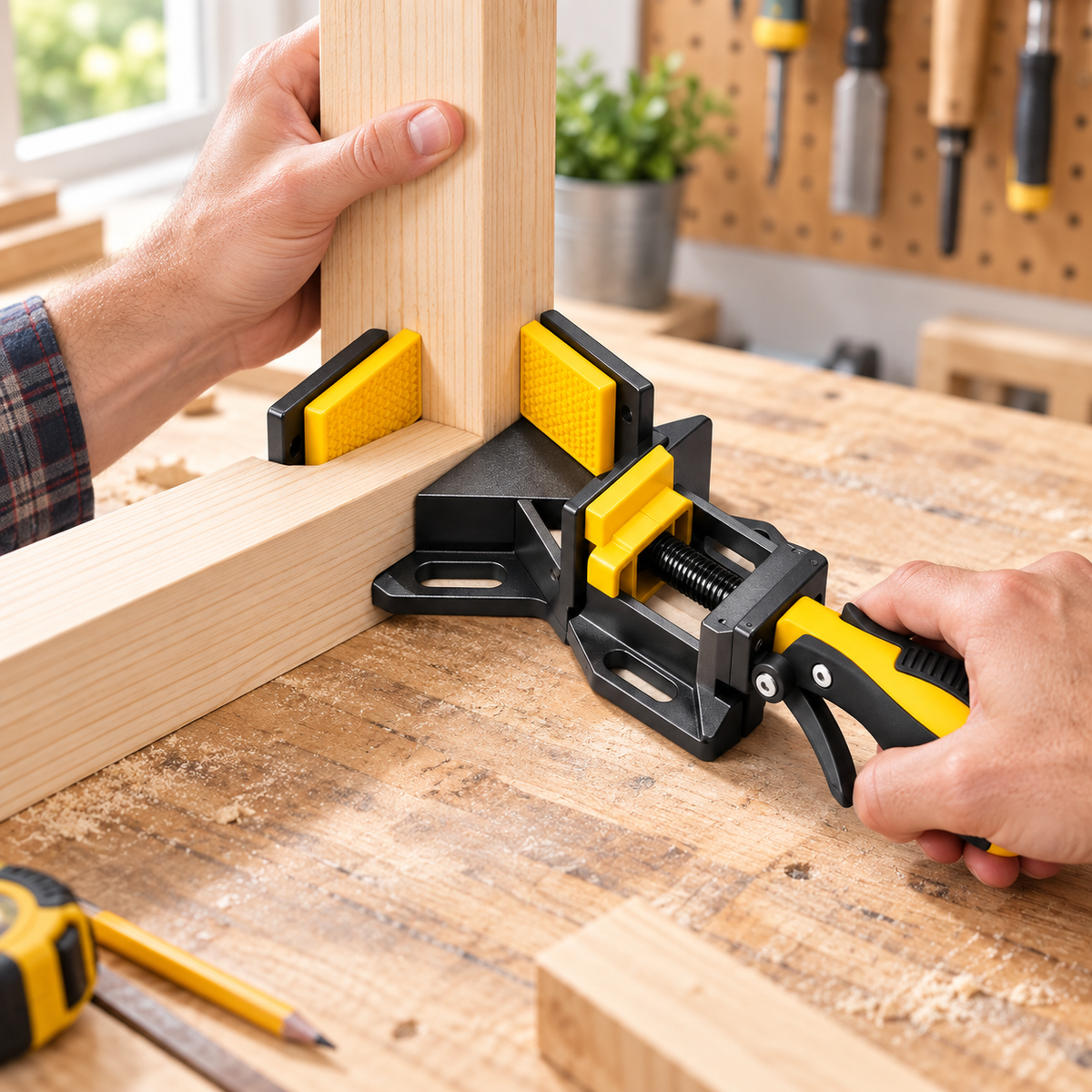 90° Corner Clamp Set – Hold Perfect Right Angles for Faster, Cleaner DIY Builds