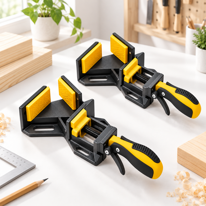 90° Corner Clamp Set – Hold Perfect Right Angles for Faster, Cleaner DIY Builds