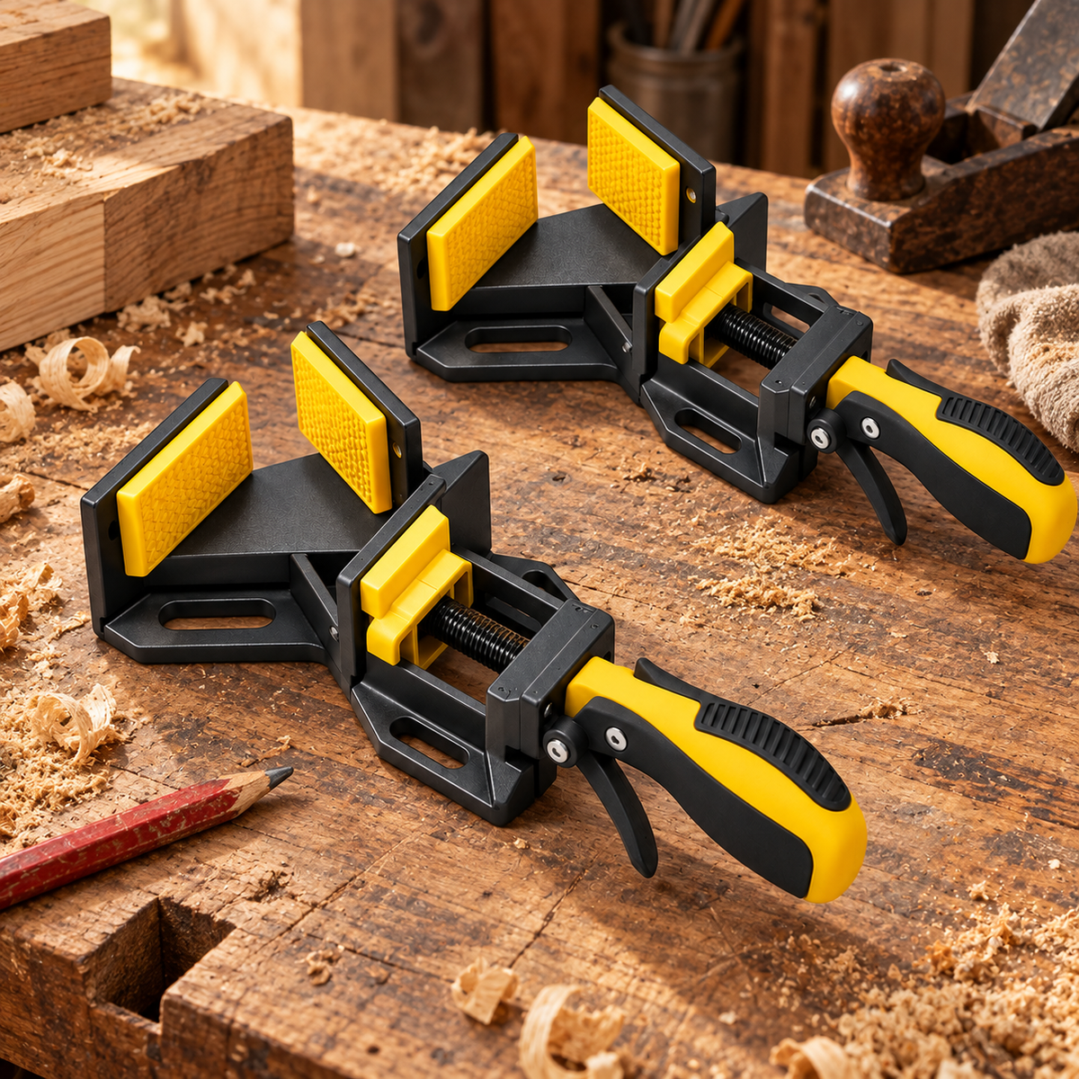 90° Corner Clamp Set – Hold Perfect Right Angles for Faster, Cleaner DIY Builds