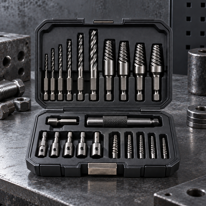 Damaged Screw & Bolt Extractor Kit – Remove Stripped, Rusted & Broken Fasteners Fast